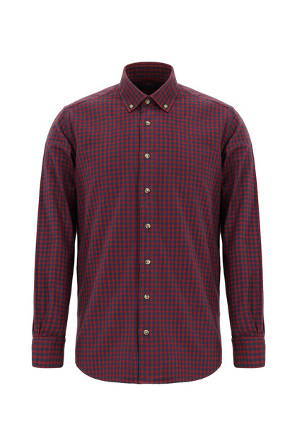 Long Sleeve Slim Fit Slim Fit Lumberjack Plaid Cotton Button Collar Shirt