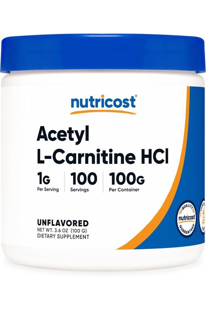 Nutricost Pure Acetyl L-Carnitine (ALCAR) Powder from Nutricost, Gluten-Free and Non-GMO, 100 grams - 1000 mg- Trendyol Nutricost Pure Acetyl L-Carnitine (ALCAR) Powder from Nutricost, Gluten-Free and Non-GMO, 100 grams - 1000 mg- Trendyol