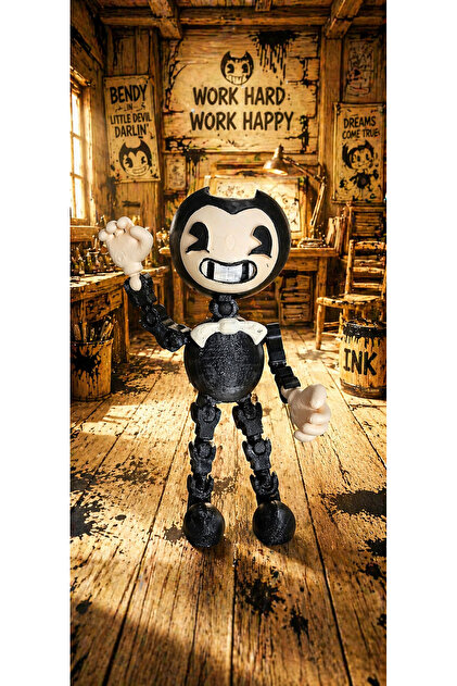 Modellio3D Bendy and the Ink Machine Bendy 12 cm ve 17cmHareketli