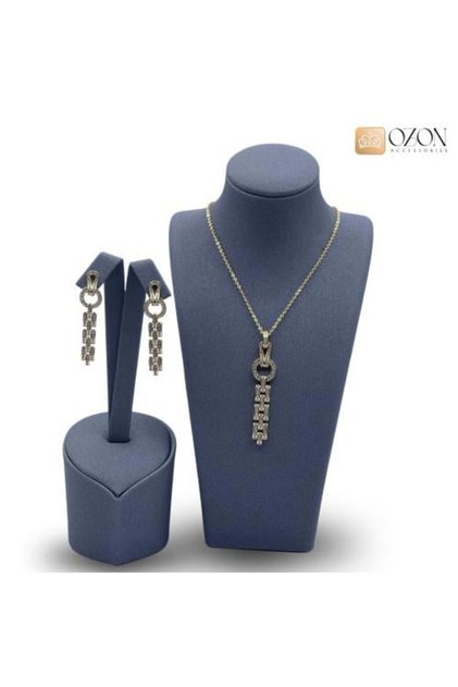 Zircon Necklace and Earring Set