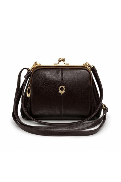 Fabian Three Compartment Burs Detail Double Handle Women's Bag