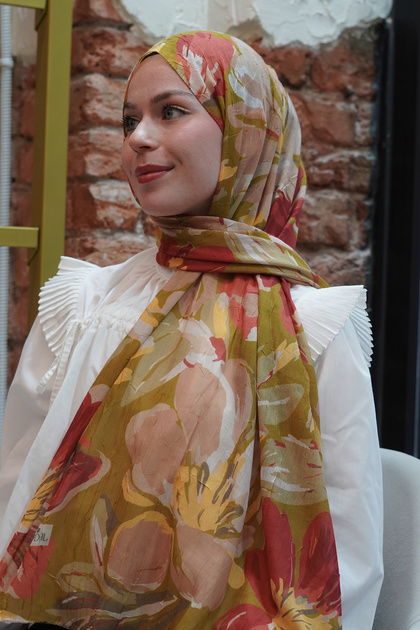Betül Desen Organic Cotton Crush Shawl