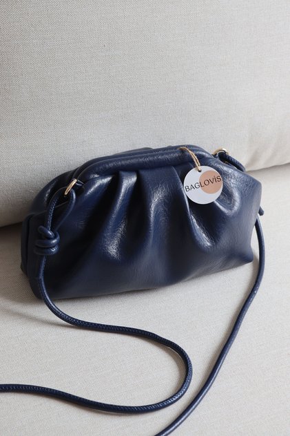 Kadın Burslu Mini El Çantası Vintage Stil Modern Pouch Omuz Çantası Düğüm Askılı