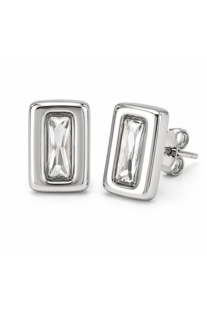 Çelik Silver Stone Küpe