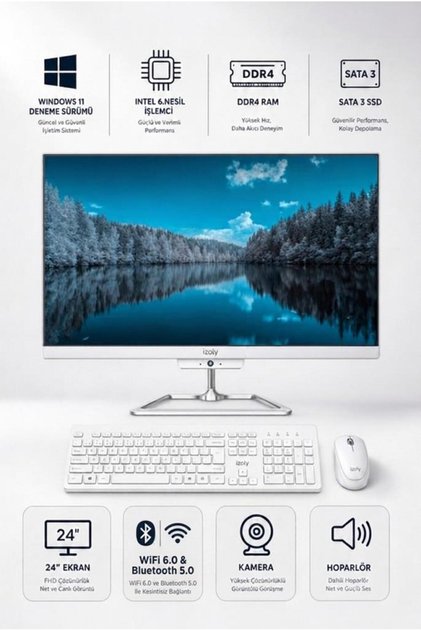 B603 i5-6400 16GB DDR4 512GB SSD 24" All In One Bilgisayar