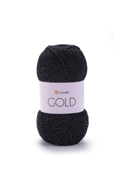 Gold 92% Acrylic 8% Metallic Polyester Sparkly Hand Knitting Yarn 100g / 400m
