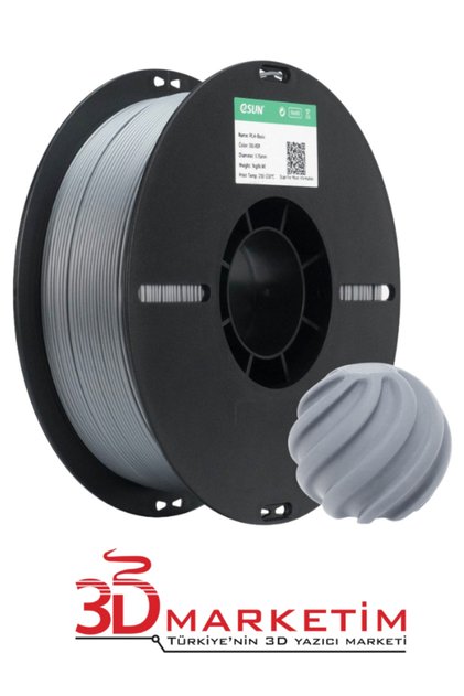 PLA Basic Filament - Gümüş (1.75mm, 1kg)-3Dmarketim