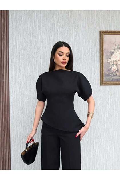 Sirius Asymmetric Cut Suit Black