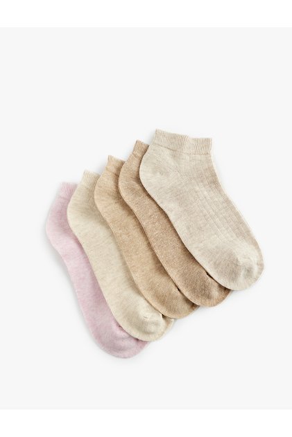 Multicolored Set of 5 Booties Socks