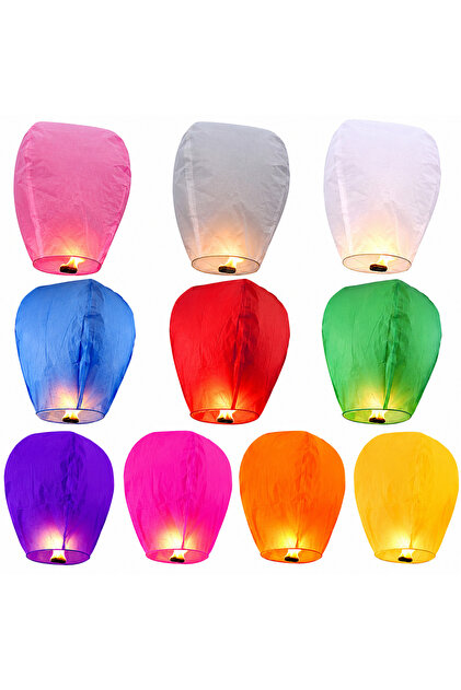 Lampion Zburător Biodegradabil din Hârtie, Lansare cu Aer Cald, pentru Evenimente Festive