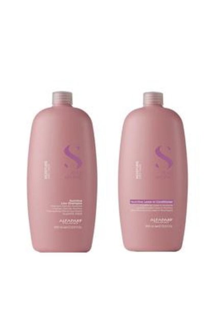 Pachet pentru Par Uscat - Semi Di Lino Moisture Nutritive: Sampon 1000 ml + Balsam 1000 ml