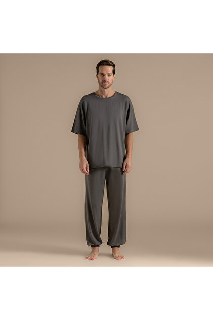 Set de pijamale Dean Gri deschis
