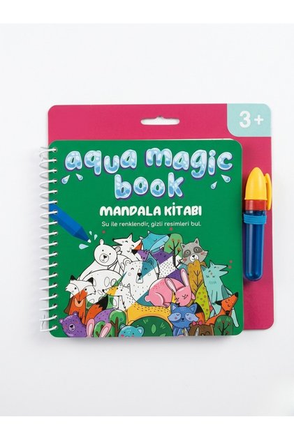 Aqua Magic Book Magic Water Coloring Book - Mandala, Non-Staining Reusable Educational Toy (Ages 3+)