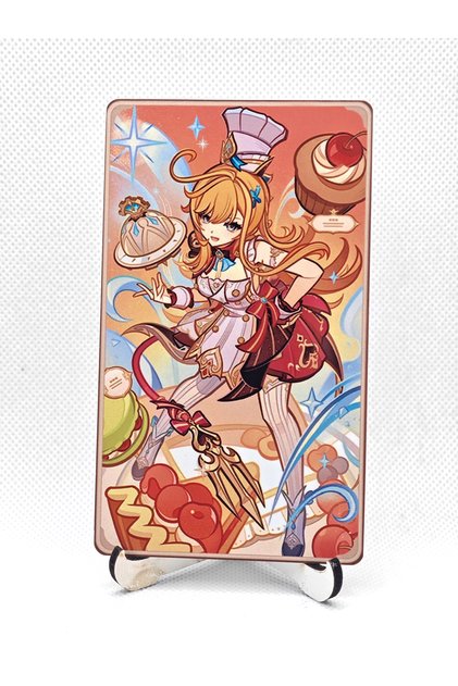 Genshin Escofier Metal Collectible Card