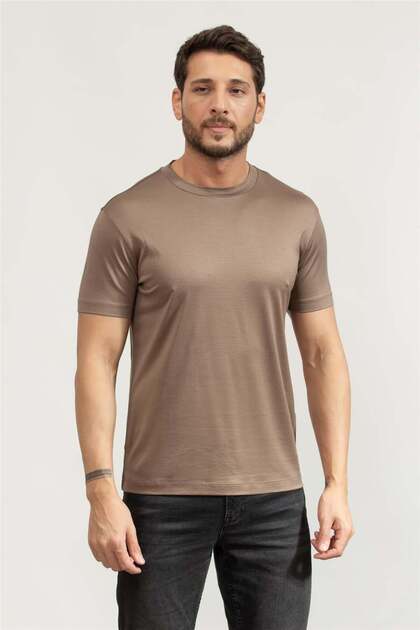 Erkek Bisiklet Yaka T-Shirt Çok Renkli