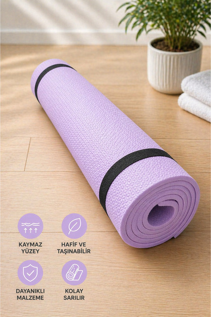 6 mm Pilates Matı Yoga Matı Spor Minderi Yer Matı Egzersiz Minderi 140 cm X 50 cm