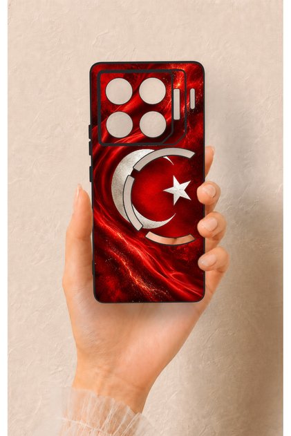 Infinix Gt 20 Pro Compatible Turkish Flag Patterned Silicone Case