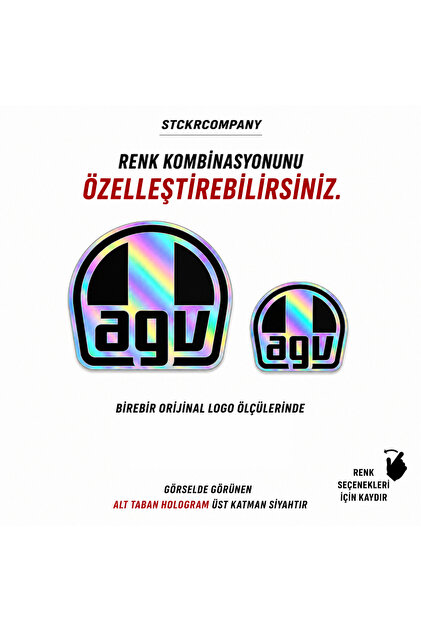Kask Logo Sticker Orijinal Ölçü Çift Renk Özel Tasarım Premium Vinil