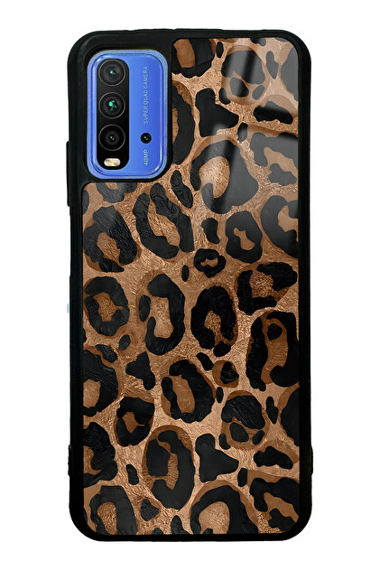 Spoyi Xiaomi Redmi 9T Leopar Tasarımlı Glossy Telefon Kılıfı