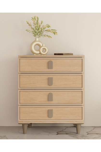Karanfil 4 Çekmeceli Şifonyer / Komple MDF / Modern Tasarım