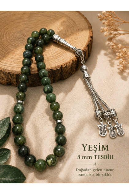 Father's Day Jade Prayer Beads 33 Pieces 8 mm