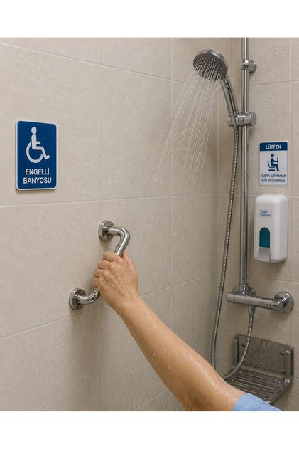 Grab Bar for Elderly and Physically Disabled, Bathtub Handle, Stainless Chrome Bathroom Handle, 30cm Diameter: 32cm