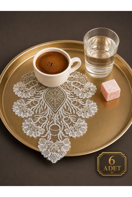 Evora Model Decorative Guipure Lace Coffee Cocktail Presentation Napkin