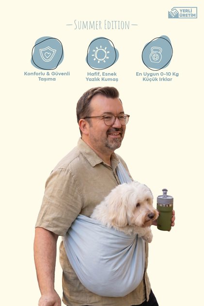 Paw & Hug Köpek Ana Kucağı – Yazlık Hava Alan Kumaş, Küçük Irk 0-10 kg, 5 Renk Seçeneği | Bebek Mavisi / Pudra / Antrasit / Vişne / Gri