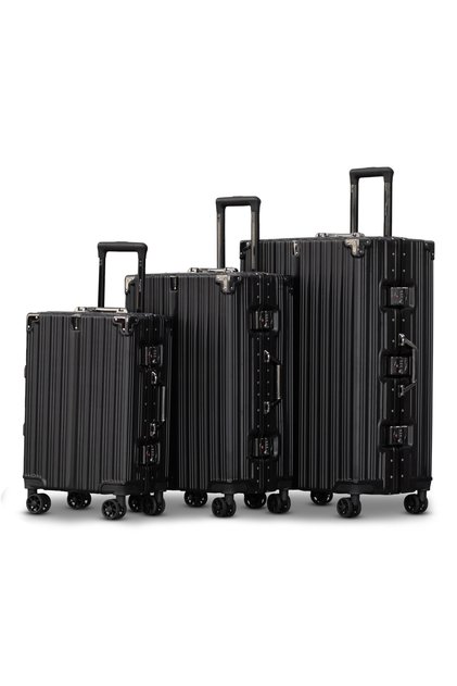 Aluminum Frame Unbreakable Luggage 3Pcs Set (20/24/28 Inch) Polycarbonate Hard Shell Suitcase