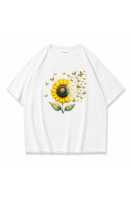 Kadın Sunflower Seed Tshirt Beyaz