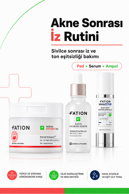 Sivilce İzi ve Leke Bakımı | Niacinamide, BHA ve Centella ile Yatıştırıcı Aydınlık 3'lü Set