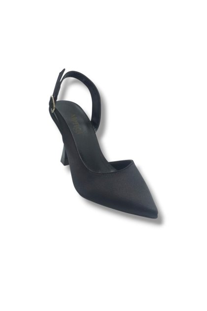 693-26 Shiny Satin Open Back Women's Stiletto (8.5cm)