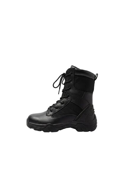 Bocanci militari Patriot Kronsafe OB, piele action, fermoar, negru