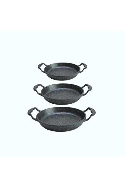Eda Döküm Granite 3-Piece Pan Set Without Lid 18-20-22 cm