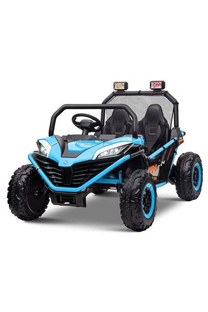 UTV electric albastru cu 2 locuri, 12V, pentru copii
