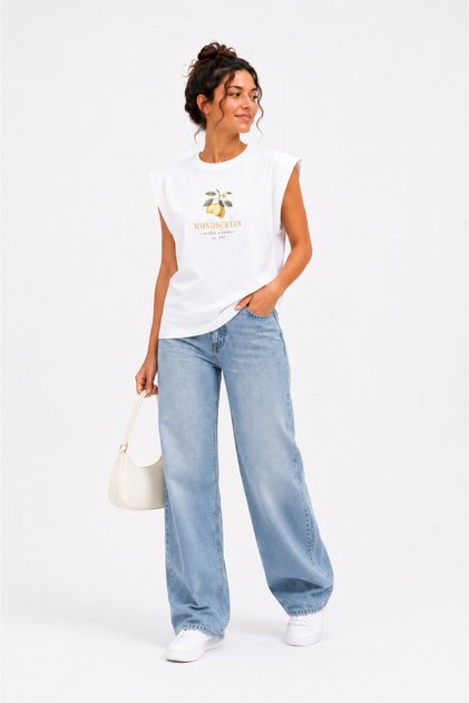 Butter & Lemon Oversize Padded T-Shirt