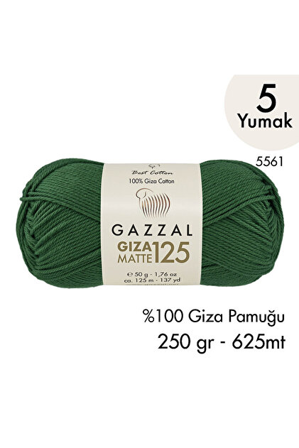 Gazzal Giza Matte 125 5566 - %100 Pamuk Yazlık Amigurumi ve Örgü
