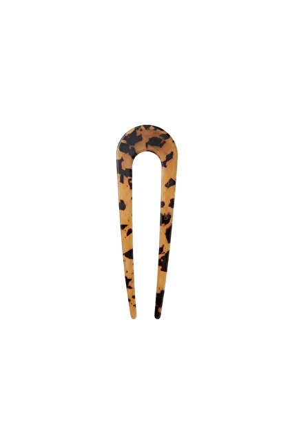 Bone Slim Hair Clip 13 cm Leopard