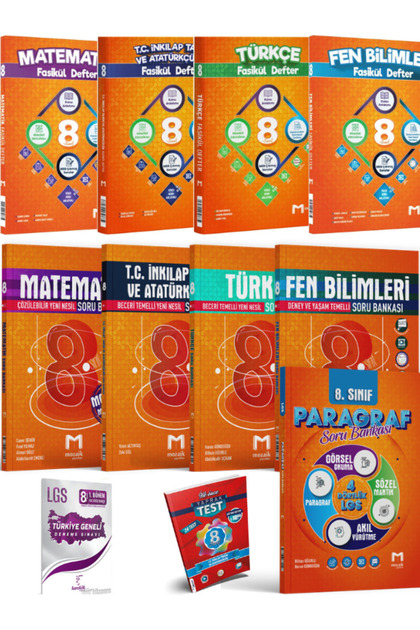 Mozaik Yayınları 8. Sınıf Matematik Fen Türkçe İnkılap Branş