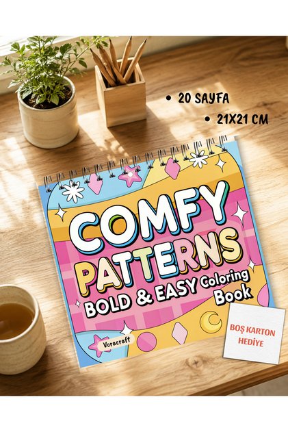 Comfy Patterns Coloring Book, 21X21 cm Coloring Book Yb0022