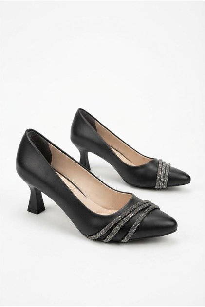 84035 Comfortable Stone Accessory 6 cm Heel Height Pointed Toe Women's Shoes