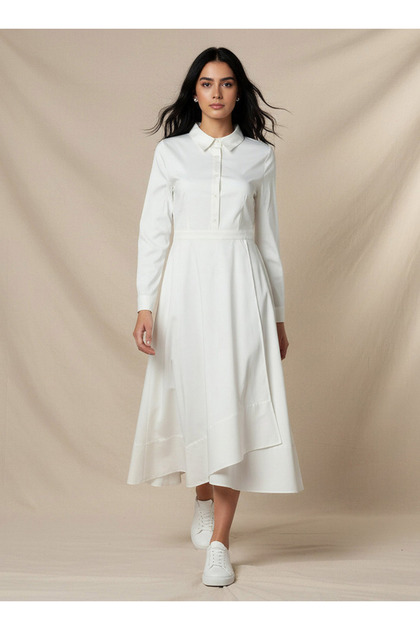 LONGSLEEVE STRIPE SHIRT DRESS
