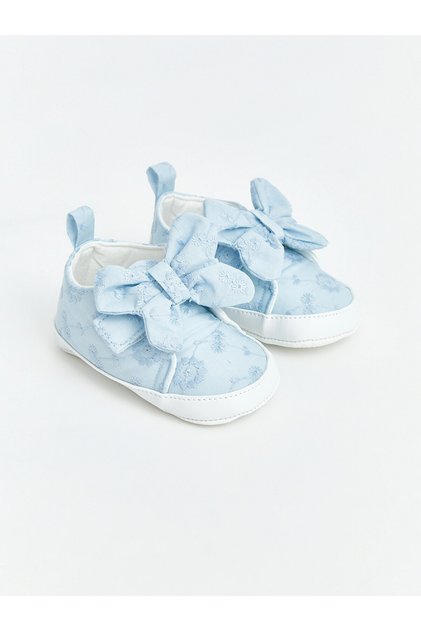 Lcw Steps Blue Bow Detailed Baby Girl Pre-Walking Shoes