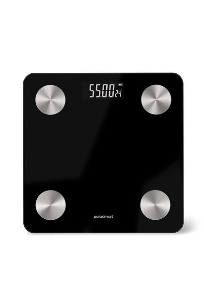 PSR102 Pilli Bluetooth Vücut Analizli Yağ Kas Su Ölçer Hassas Akıllı Tartı Baskül Siyah