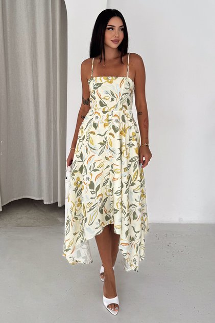 Women's V-Neck Layered Flounce Casual Maxi Dress