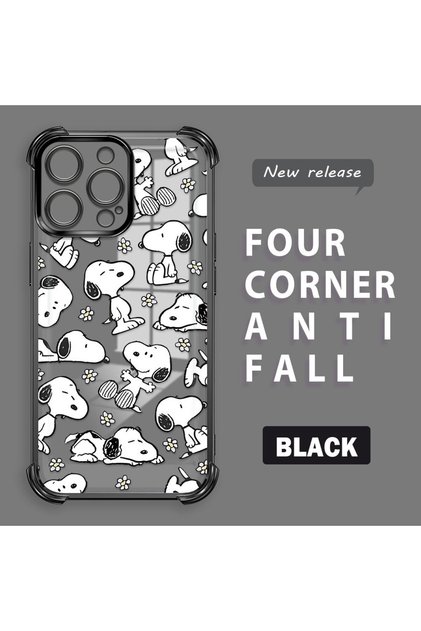 iPhone 14 Pro Max Compatible Transparent Back Four Corners Reinforced Impact Protection Silicone Case