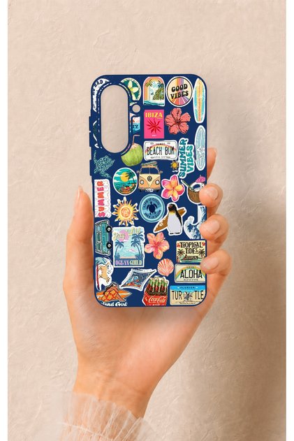 Samsung A56 Compatible Summer Vibes Patterned Silicone Case