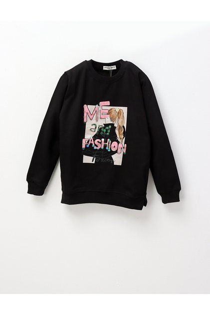ME and FASHION блуза за момичета, черна