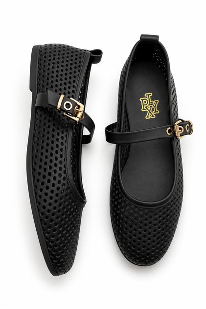 Women's Mary Jane Model Air Comfort Buckle Ballerina Shoes 5404