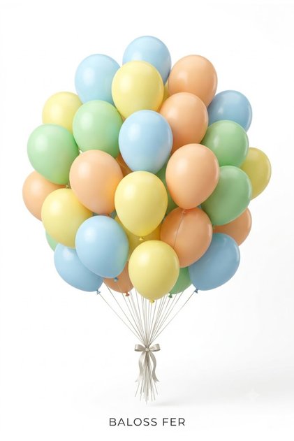 Rainbow Concept 30-Piece Macaron Blue Yellow Orange Green Balloon Set Birthday Party Decoration